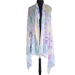 Mermaid Accessorize London Fairy Boho Chic Bohemian Scarf Floral Pastel Shawl